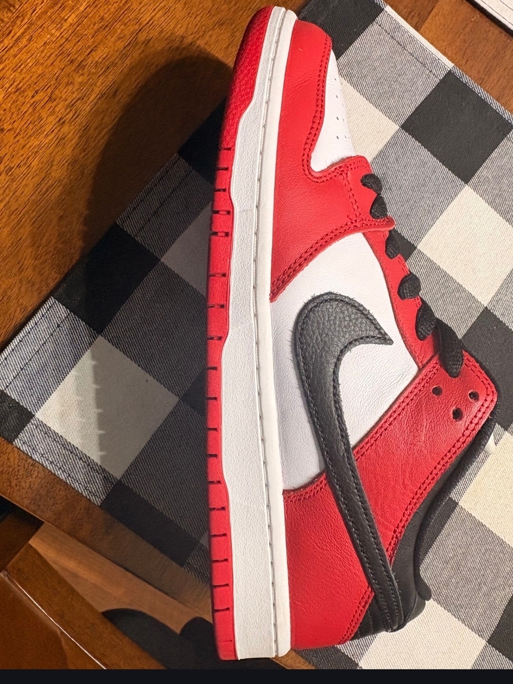 Red, White & Black Low-Top NIKE Sneakers